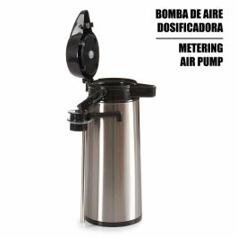 Termo con Grifo Kinvara Acero Inoxidable 1.9L, 17x35.5x13.5 cm, Plata/Negro (4 Unidades) Termo con Grifo Kinvara Acero Inoxidable 1.9L, 17x35.5x13.5 cm, Plata/Negro (4 Unidades)