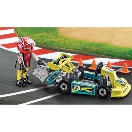 Playmobil 9322 Maleta de Piloto de Karting - Set de Juego de Acción Portátil para Niños con Figura de Piloto y Accesorios de Carreras