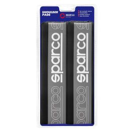 Sparco SPC1208GR Almohadillas de Cinturón de Seguridad, Juego 2 uds, Gris/Negro, Acolchadas con Velcro para Confort y Evitar Rozaduras