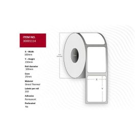 Capture Label 100 x 210 - Core 25. White. Uncoated. DT. Permanent. 210 labels per roll. 25 rolls per box Precio: 275.98999989. SKU: B1HPKX6BTQ
