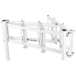Thermaltake Soporte de Piso para 3 Monitores tipo Cockpit - Hasta 139.7 cm (55") / 60 kg, Ajustable VESA 75x75 a 200x200 mm, Color Blanco