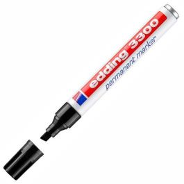Edding 3300 Marcador Permanente Punta Biselada Negro, 1-5mm, Resistente al Agua/Roce, para Papel, Metal, Plástico (10 Unidades) (10 Unidades) Precio: 22.49999961. SKU: S8421285