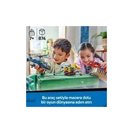 Lego 60462 City Helicóptero, camión de bomberos y submarino modular - Juguete para niños de 7 años