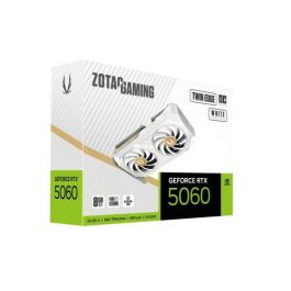 Zotac RTX 5060 Twin Edge OC 8GB GDDR7 Blanco ZT-B50600Q-10M - Tarjeta Gráfica NVIDIA GeForce RTX 5060, 128 bit, 2 Ventiladores, PCI Express 5.0