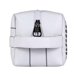 Karactermania Brick Plus Spaceship Neceser de Viaje con Compartimento con Cremallera, Forro Interior con Bolsillo y Asa Lateral, Blanco, 12x25x10 cm