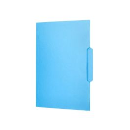 Subcarpeta Cartulina Liderpapel Folio Pestaña Central 240 gr-M2 Azul 50 unidades