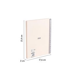 Cuaderno A5 con Espiral y Tapa Dura, 80 Hojas Blancas de 95 Gr/M, Colección 430 Since 1918, Beige Milan 57151E80BG Precio: 8.88999947. SKU: B139MT94BY