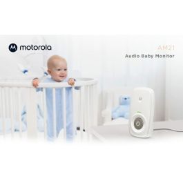 Motorola MOT5055374709993 Monitor de Audio para Bebés AM21 con Alcance 300m, Color Blanco