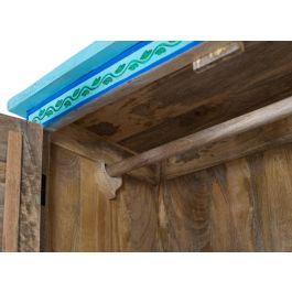 Giner Y Colomer Armario Madera de Mango Azul Arte Artista 2M Alto con Barra de Colgar