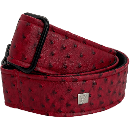 GETM Correa Guitarra/Bajo Ostrich Burgundy Polipiel Nailon Piel