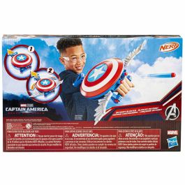 Hasbro HASF9302EU4 Marvel Studios Capitán América NERF Blaster Skyshot y Escudo de Vestuario