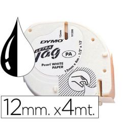 Dymo Cinta 91200, Negro Sobre Blanco De 12 mmx4M, De Papel. Rotuladora Letratag Precio: 7.865000254099999. SKU: BIXS0721510