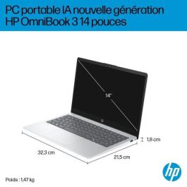 HP Omnibook 3 14-ha0015nf HP14HA0015NF - Portátil 14" FHD IPS - Ryzen AI 5 340 - 16 GB RAM - 512 GB SSD - Windows 11 AZERTY