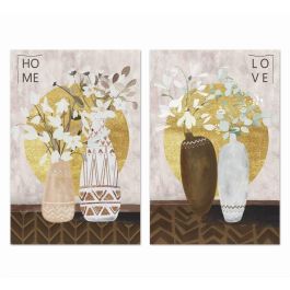 DKD Home Decor Cuadro Lienzo Marron Beige 1.8 x 50 x 40 cm (2 Unidades) Precio: 6.69000046. SKU: B1EVMNV7GK