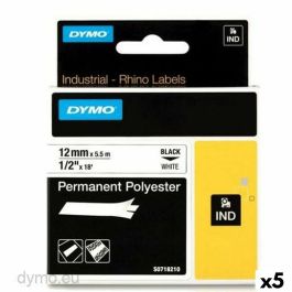 Cinta Laminada para Rotuladoras Rhino Dymo ID1-12 12 x 5,5 mm Negro Blanco Autoadhesivas (5 Unidades) Precio: 105.50000043. SKU: S8424204