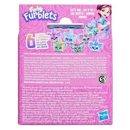 HASBRO Mini Furby Ooh Koo Furblet 10cm, interactivo con sonidos, música, frases en Furbish y orejas plegables