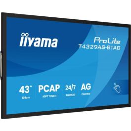Iiyama T4329AS-B1AG Monitor Interactivo All-in-One PCAP 43" 4K UHD Táctil Android 14, 500cd/m², WiFi, HDMI, USB-C 24/7