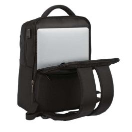 Safta Business Mochila para portátil de 15,6" con USB y 2 bolsillos, Negra, 31x44x13cm