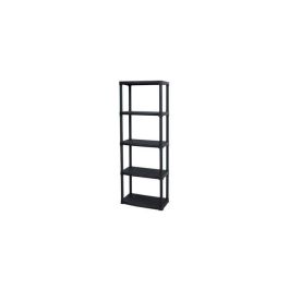 TOOD Estante de resina 5 estantes - Altura 176 cm Ancho 60 cm - Negro TOOD Estante de resina 5 estantes - Altura 176 cm Ancho 60 cm - Negro