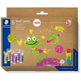 STAEDTLER NJ Neon 6St Etui Pintura de dedos, 6 tubos, colores surtidos: Verde, Lila, Naranja, Rosa, Rojo, Amarillo Precio: 34.50000037. SKU: B1KNFJL8TL