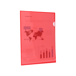 Liderpapel Carpeta Dossier Uñero 44000 Polipropileno DIN A4 Rojo hasta 20 hojas