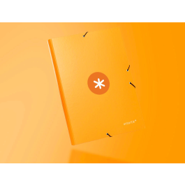 Antartik Carpeta con Gomas Tres Solapas Cartón Forrado A4 Color Mostaza 215x315 mm