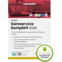 Lexware Büroservice Komplett 2025 Mehrplatzversion - 1 Dispositivo - Descarga digital (ESD) Precio: 1438.49999975. SKU: B15B8N844V