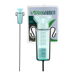Ipae Progarden Pluviometro Transparente con Soporte Metálico, Máx. 40l/m², Polipropileno/Metal
