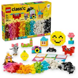 LEGO 11042 Caja Feliz Creativa Classic, Set de Construcción con 680 Ladrillos y Elementos Especiales, Guía Inspiradora y 10 Modelos Rápidos para Niños +5 Años