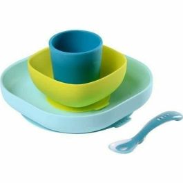 Beaba - Juego de vajilla de silicona de 4 piezas con ventosa, plato, bol, vaso y cuchara para segunda edad, azul Beaba - Juego de vajilla de silicona de 4 piezas con ventosa, plato, bol, vaso y cuchara para segunda edad, azul Precio: 43.79000043. SKU: S7102881