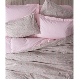 ASI8683342983372 Juego de Cama 100% Algodón - Funda Nórdica 220x240 cm + 2 Fundas Almohada 60x60 cm - Rosa