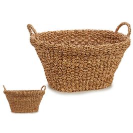 Cesto Asa Ovalado Gra Borde Giftdecor 58X34CM (6 Unidades) Precio: 93.79000037. SKU: B13EEK7ESS