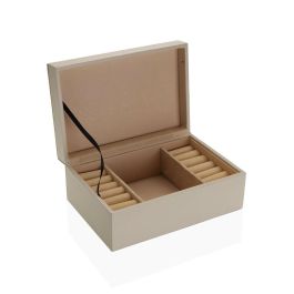 Caja-Joyero Versa Beige 13,5 x 8 x 20,5 cm Caja-Joyero Versa Beige 13,5 x 8 x 20,5 cm
