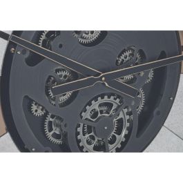 Reloj Pared Vintage DKD Home Decor Negro Dorado 9.5 x 80 x 80 cm