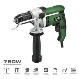 Koma Tools TP-750 Taladro Percutor Eléctrico 750W, Portabrocas Automático Ø13mm, Hormigón 13mm, Madera 25mm, Acero 13mm Precio: 52.5000003. SKU: S7910095