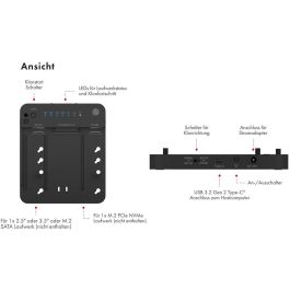 ICY BOX Docking Station para 2.5" SATA y M.2 NVMe - USB 3.2