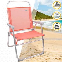 Silla pleg alu fija 48x50x88 cm c/asa-textileno-flamingo Silla pleg alu fija 48x50x88 cm c/asa-textileno-flamingo