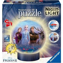 Ravensburger Puzzle 3D Redondo La Reina de las Nieves 2 Iluminado 72 Piezas