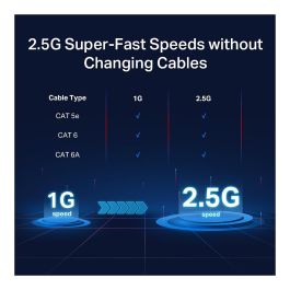 TP-Link TL-SG108-M2 Switch de escritorio 8 Puertos 2.5G Gigabit, 40 Gbps, Sin Ventilador, Plug & Play, Carcasa Metálica