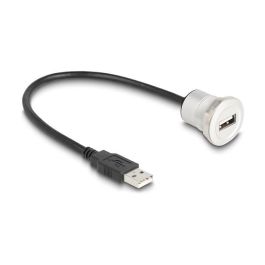DeLOCK 88181 Cable de extensión USB 2.0 Tipo A Macho a Hembra para Montaje en Panel, 30 cm (0.3 m), Color Negro y Plata Precio: 17.4966. SKU: B18GHYF8H8