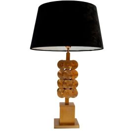 DKD Home Decor 1c25 Lámpara de Sobremesa India lamps Acero Patinado Dorado Negro E27 50W Acabado Mate 50x81x50 cm Precio: 190.50000057. SKU: B13XJGNX46
