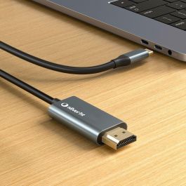Cable USB-C a HDMI Silver HT LOGAN Negro Cable USB-C a HDMI Silver HT LOGAN Negro
