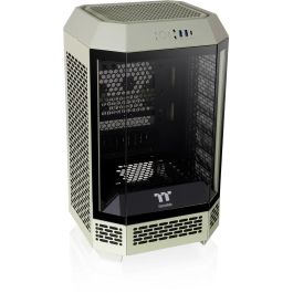 Thermaltake The Tower 250 Mini Tower para PC con Pantalla LCD de 3.9 pulgadas, Ventiladores 120mm Preinstalados - Matcha Green