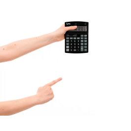 Liderpapel Calculadora Sobremesa xf29 12 Dígitos Solar y Pilas Color Negro 190x140x30 mm