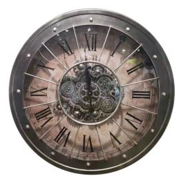 DKD Home Decor Reloj de Pared Loft Cobrizo de Hierro y Cristal con Movimiento 80 x 80 cm Precio: 153.49999984. SKU: B186BJZ52W