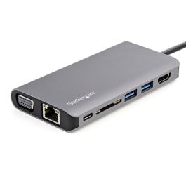 Startechcom Docking Station USB Tipo C, Adaptador Multipuertos HDMI 4K / VGA, Ethernet, SD, 2xUSB-A, 1xUSB-C PD 100W