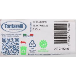 Tontarelli Fiambrera Rectangular "Fill Box" 25.1 x 6.8 x 3.9 cm (12 Unidades)