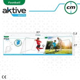 Portería de futbol de metal aktive con lona de entrenamiento 182x91x122cm Portería de futbol de metal aktive con lona de entrenamiento 182x91x122cm