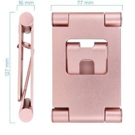 TooQ PH-KEOPS-OCASO Soporte de Sobremesa Ajustable para Teléfono y Tablet 10" de Aluminio Antideslizante Rosa Velvet TooQ PH-KEOPS-OCASO Soporte de Sobremesa Ajustable para Teléfono y Tablet 10" de Aluminio Antideslizante Rosa Velvet