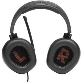 JBL JBLQUANTUM300BLK - Auriculares Gaming con Micrófono Flip-Up, JBL QuantumSURROUND, Sonido Inmersivo, Jack 3.5mm, Negros